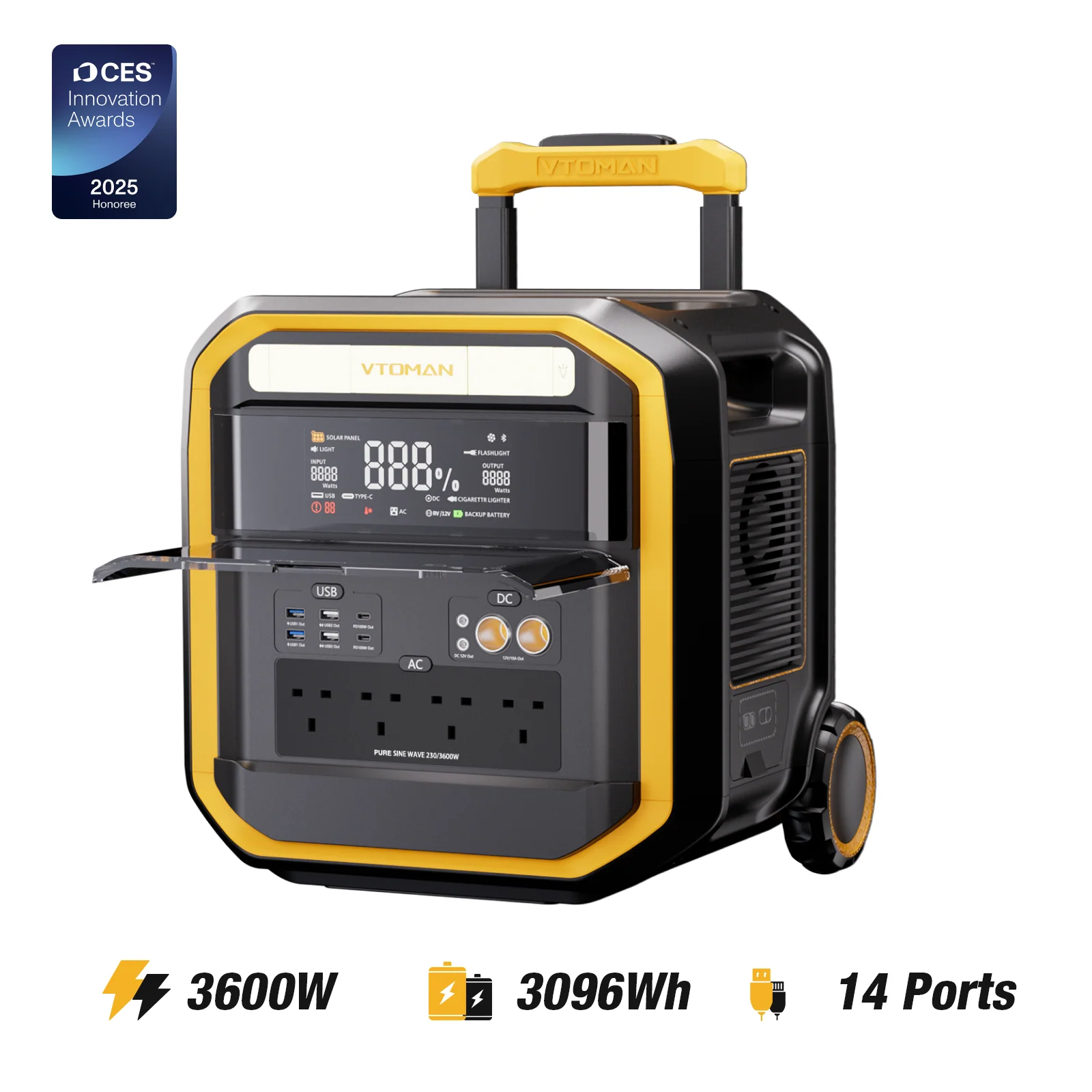 VTOMAN FlashSpeed Pro 3600 with 2816Wh Extra Battery - Image 8