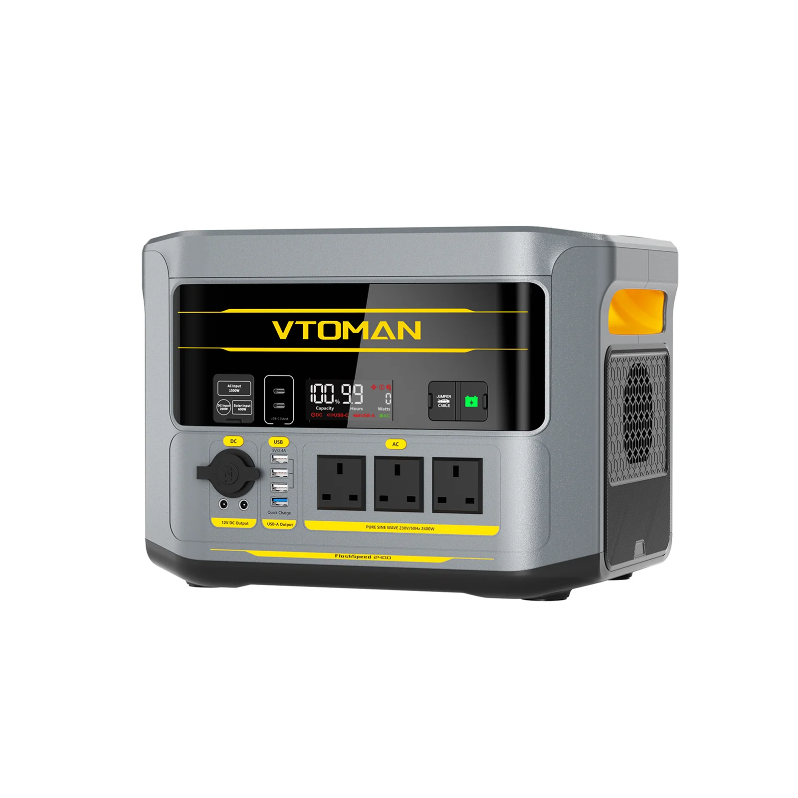 VTOMAN FlashSpeed 2400 Portable Power Station with Jumper Cable - Image 6